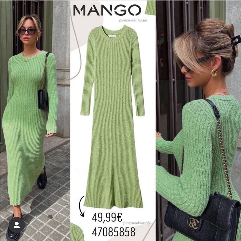 MANGO GREEN DRESS SIZE 4